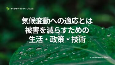 気候変動への適応とは：被害を減らすための生活・政策・技術